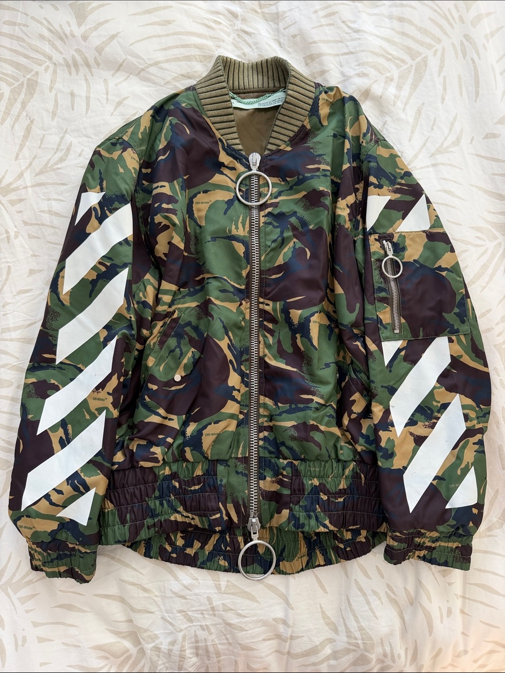 Off White | Virgil Abloh | Camo Bomber Jacket | 100% Authentic
